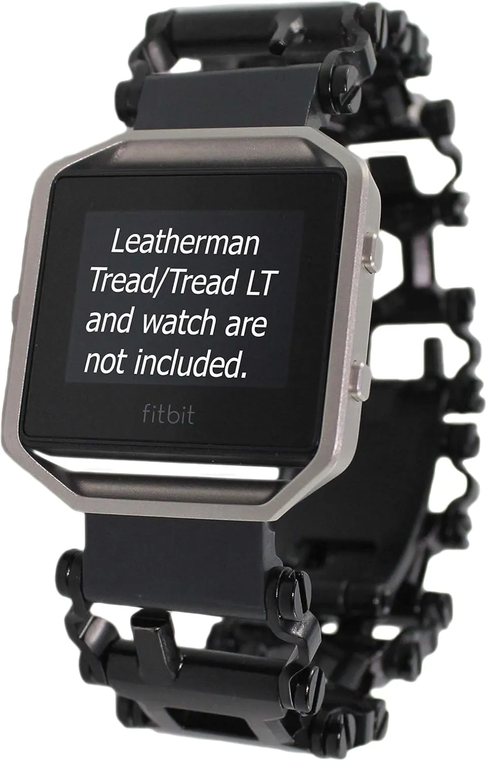 watch adapter compatible with LEATHERMAN TREAD and compatible with FITBIT BLAZE, Versa and Versa 2 - BTT adapter (TREAD, Stainless Steel)