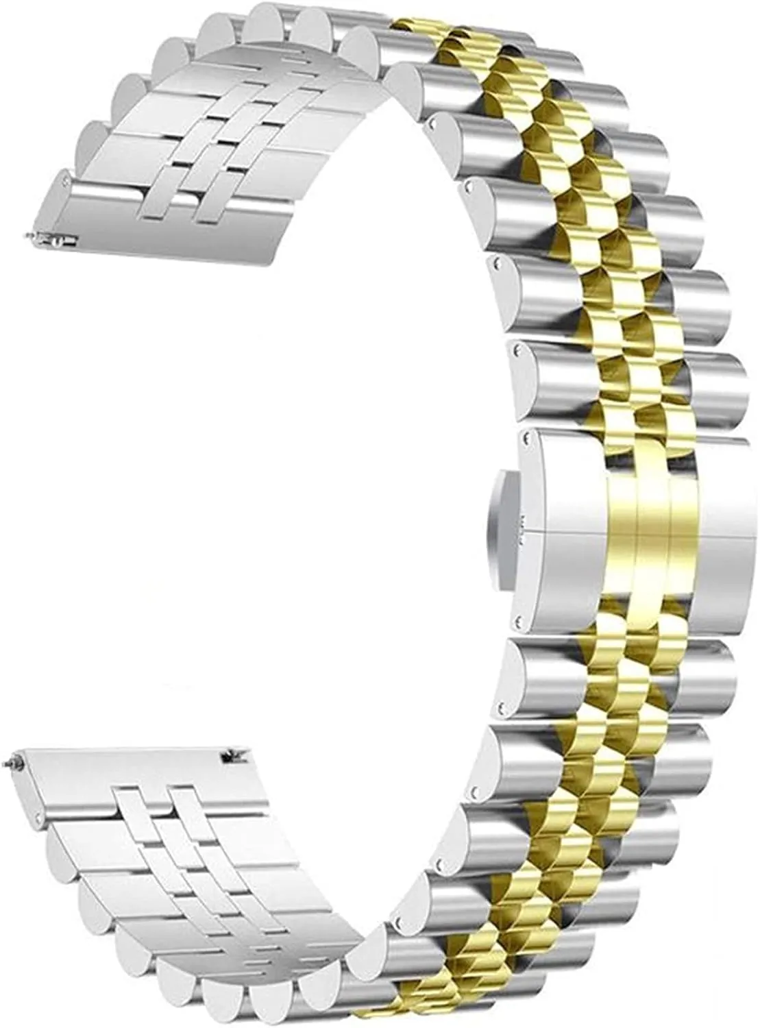 Watch Strap Brushed Solid Stainless Steel Strap, Suitable For Quick Release Metal 20 Mm 22