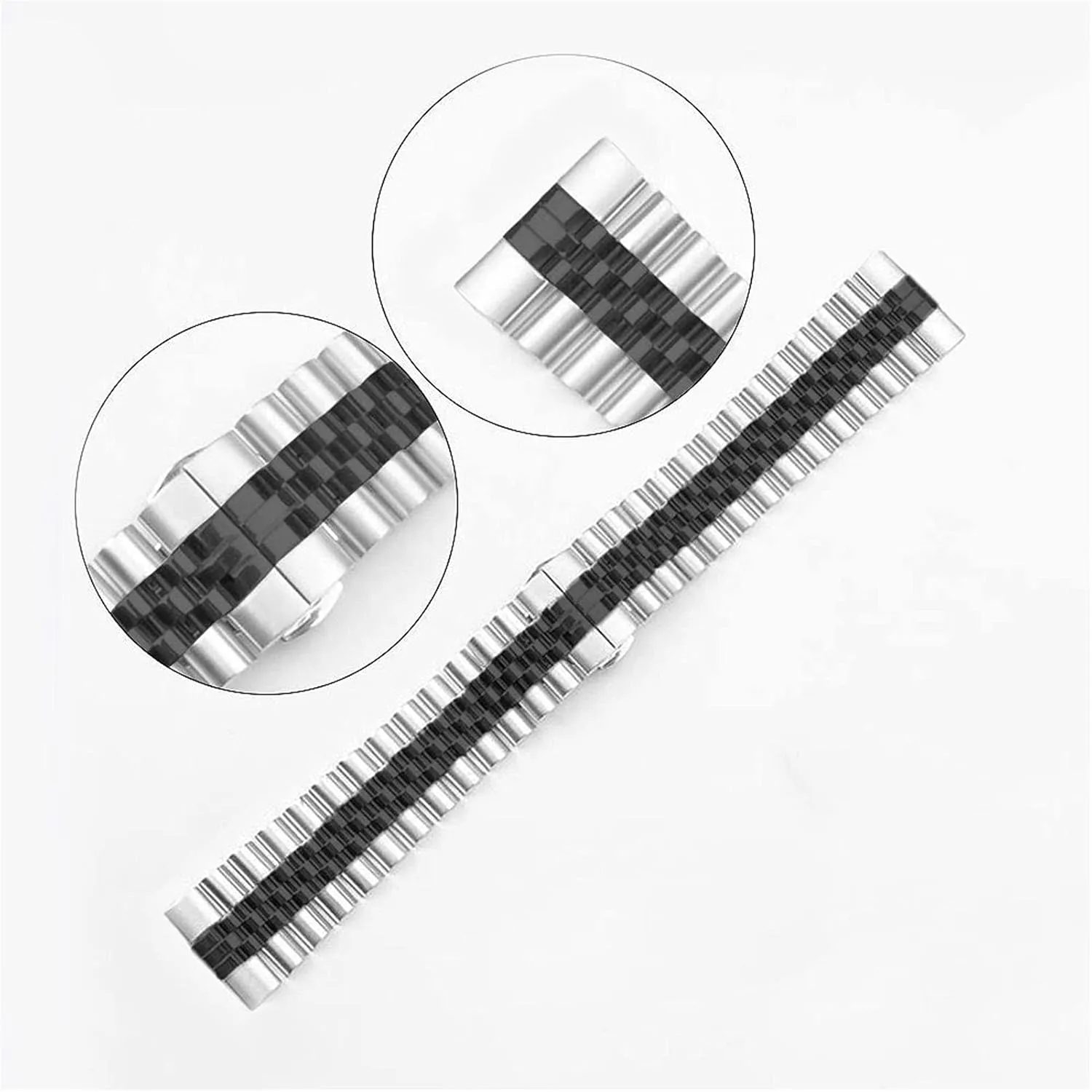 Watch Strap Brushed Solid Stainless Steel Strap, Suitable For Quick Release Metal 20 Mm 22