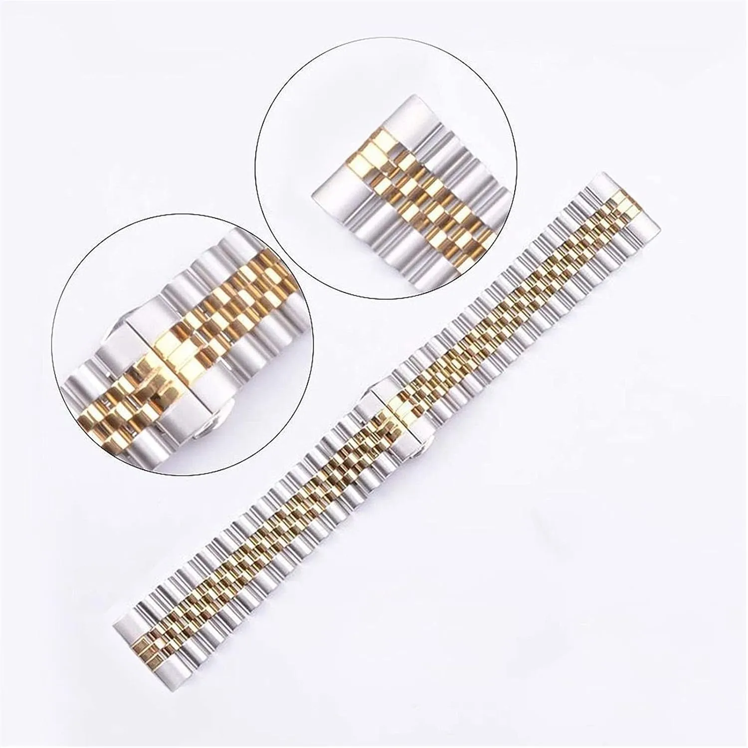 Watch Strap Brushed Solid Stainless Steel Strap, Suitable For Quick Release Metal 20 Mm 22