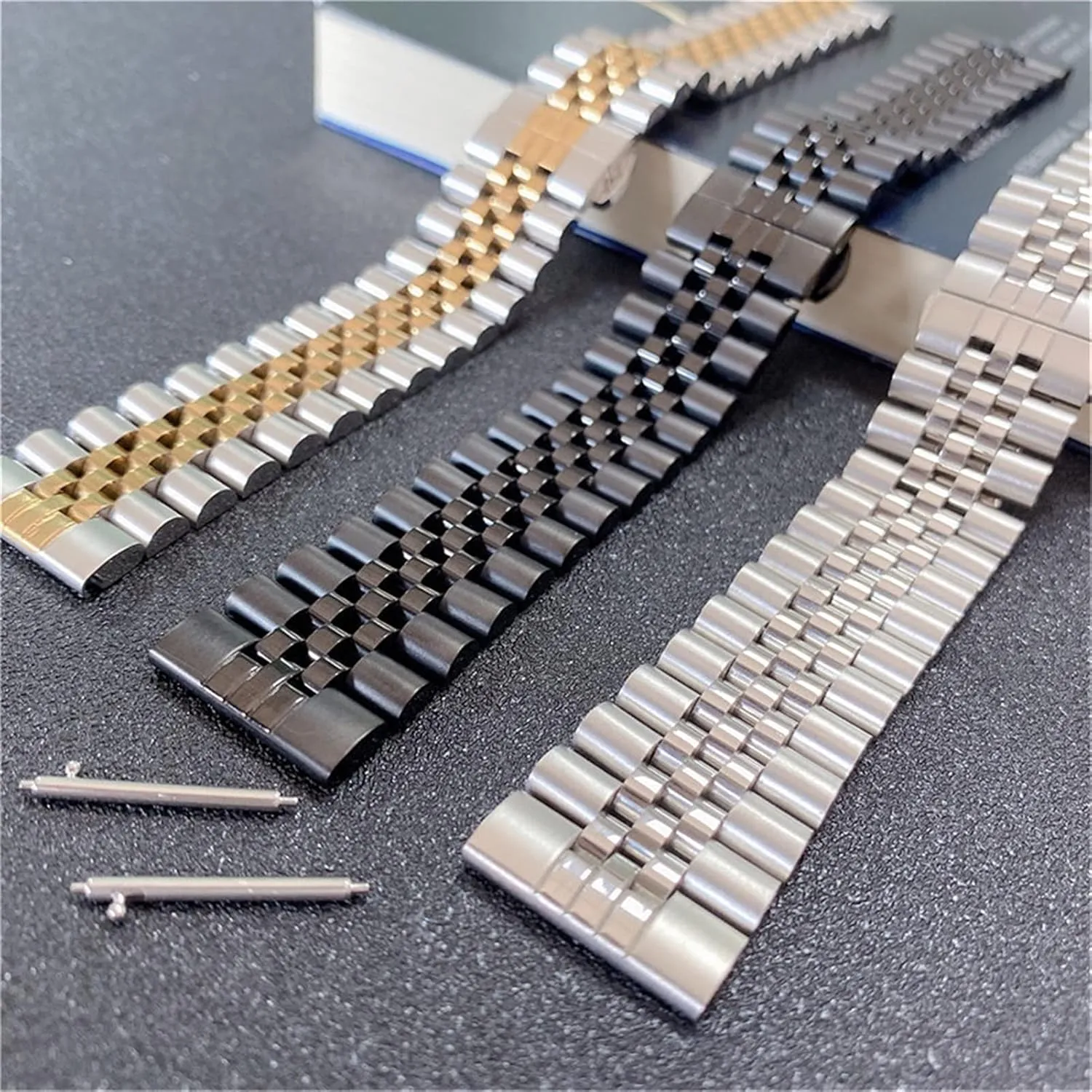 Watch Strap Brushed Solid Stainless Steel Strap, Suitable For Quick Release Metal 20 Mm 22