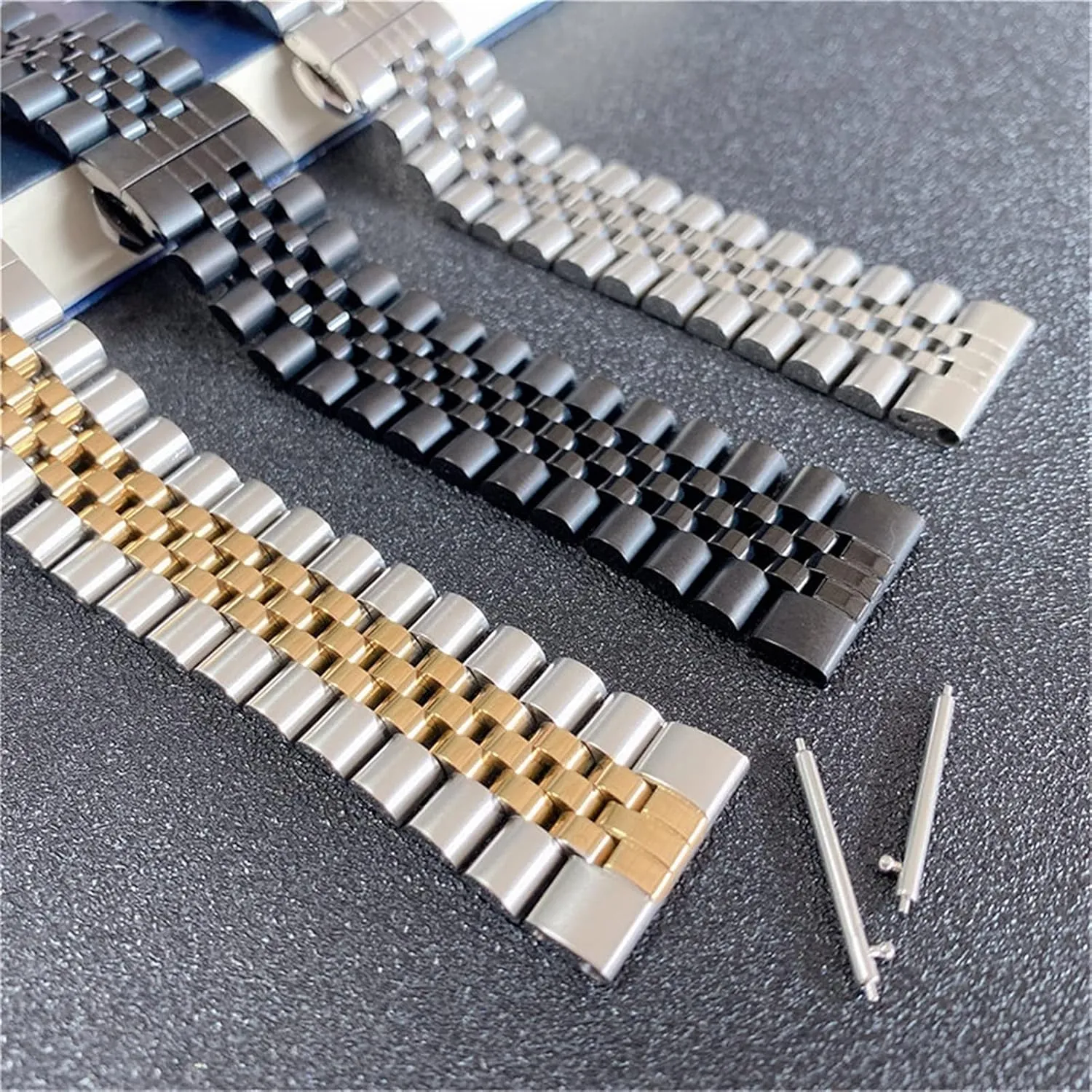 Watch Strap Brushed Solid Stainless Steel Strap, Suitable For Quick Release Metal 20 Mm 22