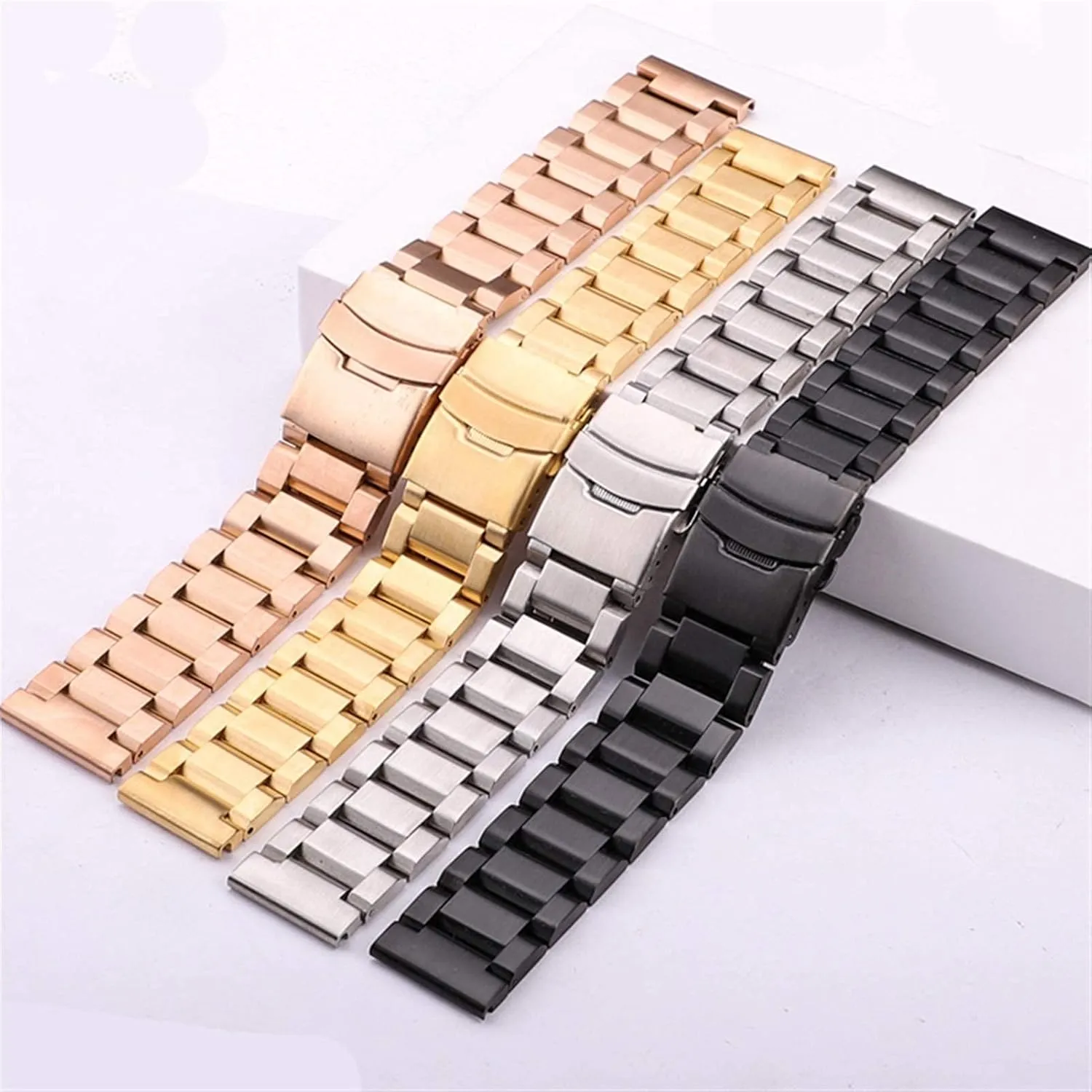 watch strap, stainless steel strap 18mm 20mm 22mm 24mm brushed metal replacement accessories bracelet