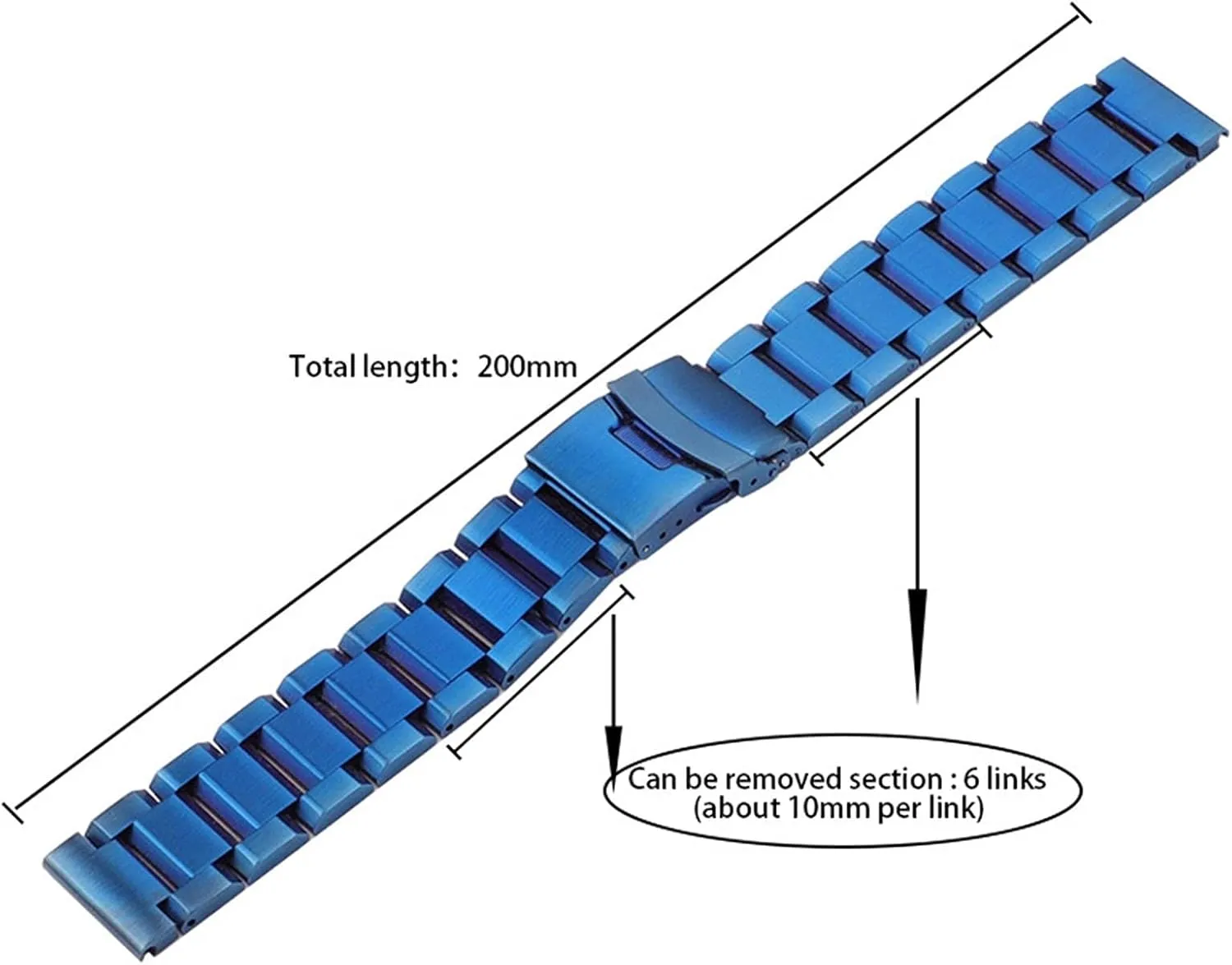 watch strap, stainless steel strap 18mm 20mm 22mm 24mm brushed metal replacement accessories bracelet