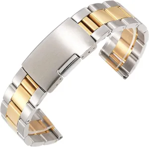 Watch Strap Universal 18mm 20mm 24mm 26mm 28mm 30mm Solid Classic Stainless Steel Breathable Replacement