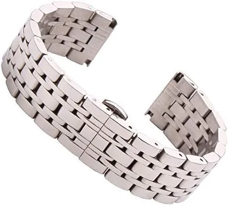 watch straps 18mm 20mm 22mm stainless steel band strap silver polished mens luxury replacement metal watchband bracelet accessories