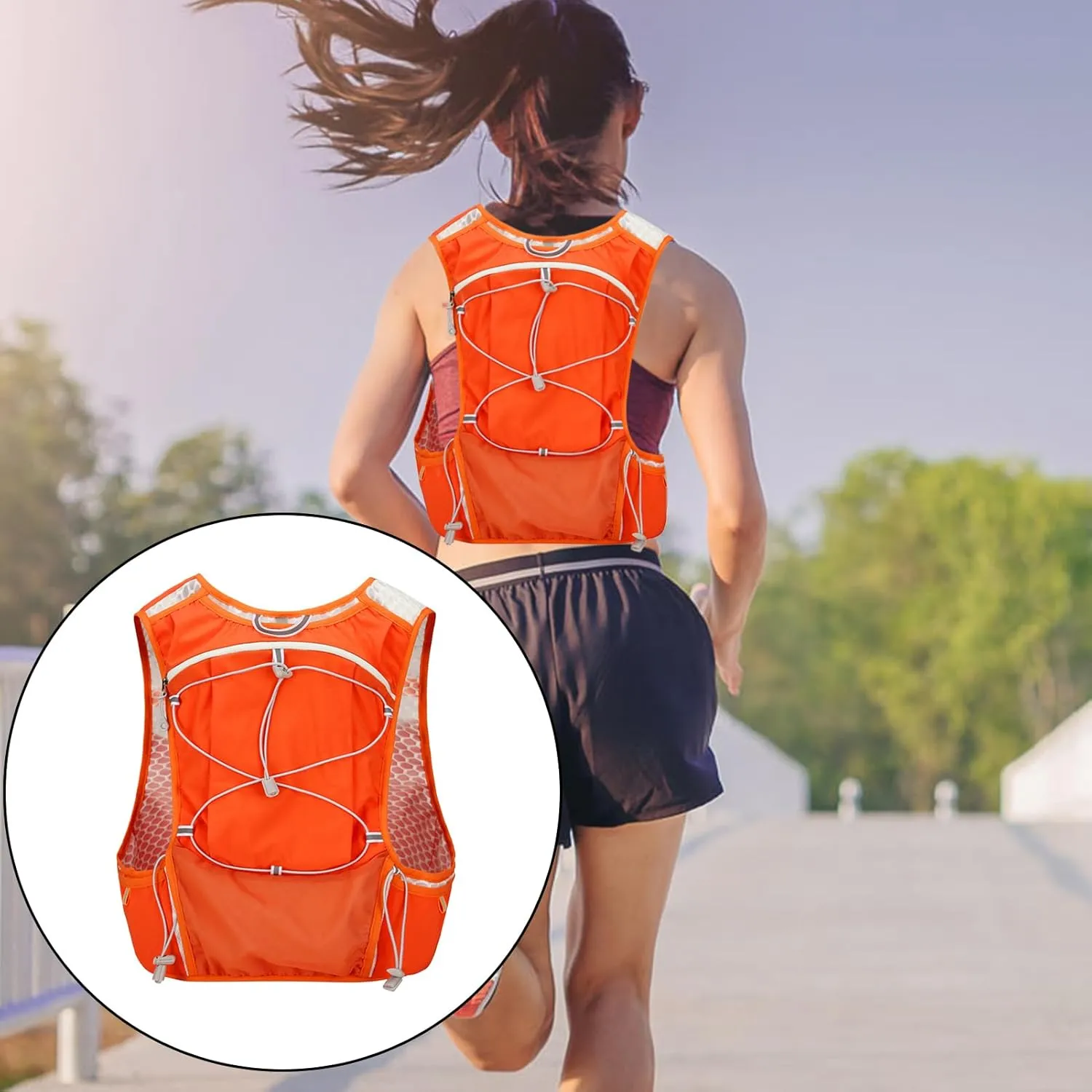 Water Backpack For Running | Leakproof Hydration Bladder Pack | Lightweight Breathable Daypack With Adjustable Straps for Comfortable Hydration During Outdoor Running, Hiking, Cycling, and Fitness Act