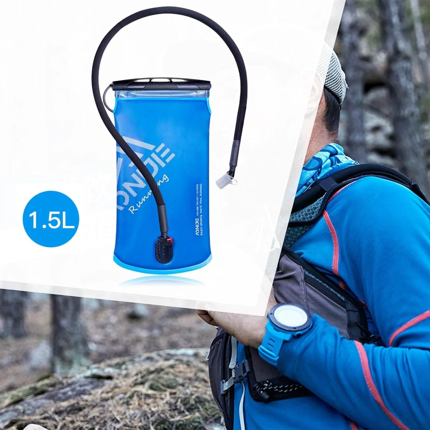 Water Bladder Leakproof Hydration Bladder Outdoor Water Bag for Walking Running Cycling Camping