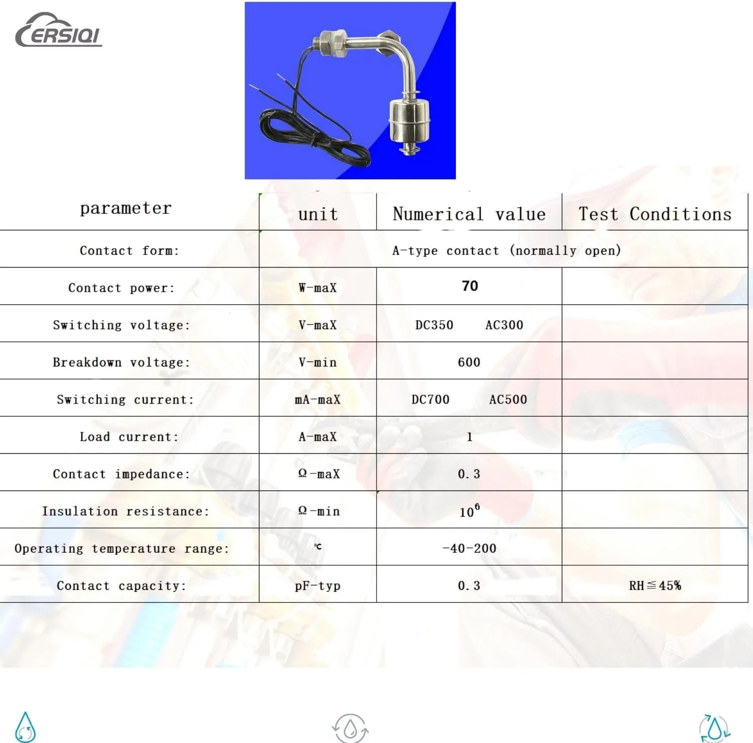 Water Level Sensor,Float Switch for Water Tank Fuel Level Sensor,304 Stainless Steel Fully Automatic Water Level Control Float Valve,can use for Working in Special Liquid