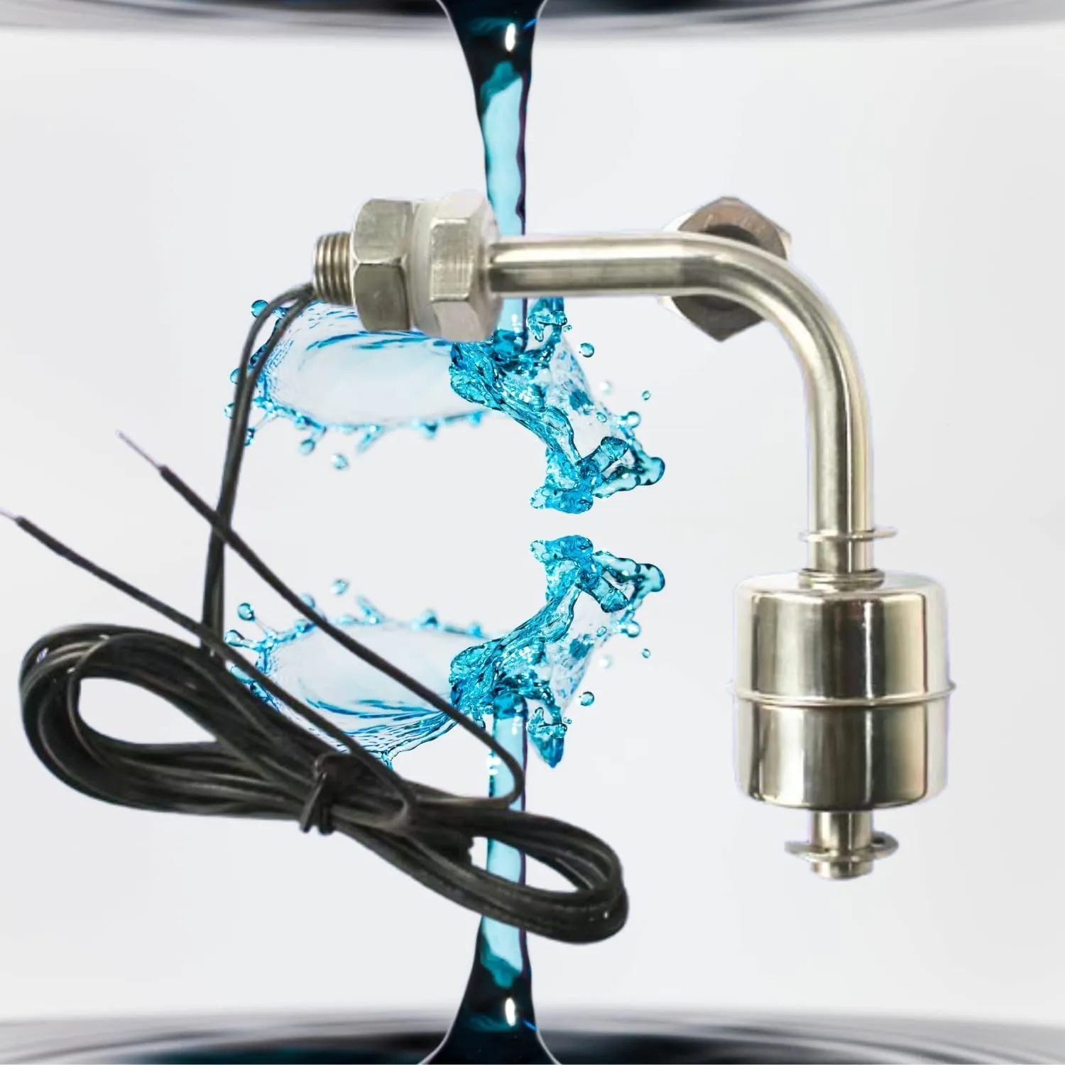 Water Level Sensor,Float Switch for Water Tank Fuel Level Sensor,304 Stainless Steel Fully Automatic Water Level Control Float Valve,can use for Working in Special Liquid