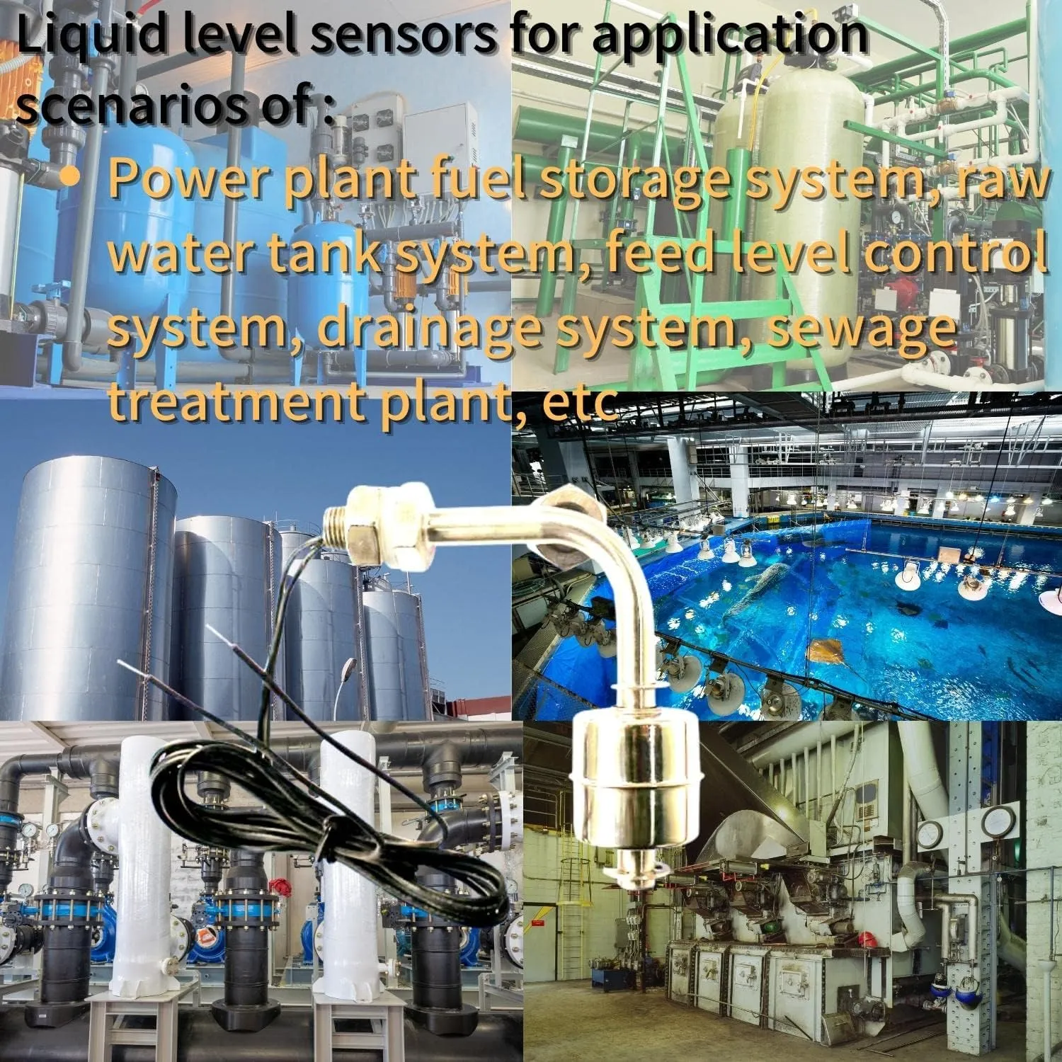 Water Level Sensor,Float Switch for Water Tank Fuel Level Sensor,304 Stainless Steel Fully Automatic Water Level Control Float Valve,can use for Working in Special Liquid