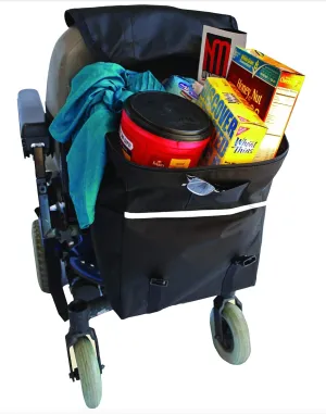 Water Resistant Monster Scooter or Wheelchair Seat-back Bag - Large Convenient Storage for All Your Mobility Needs