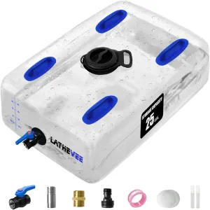 Water Storage Bladder, Portable Water Tank, Transparent and Foldable with 4 Types of Interface Accessories, Suitable for Gardens,