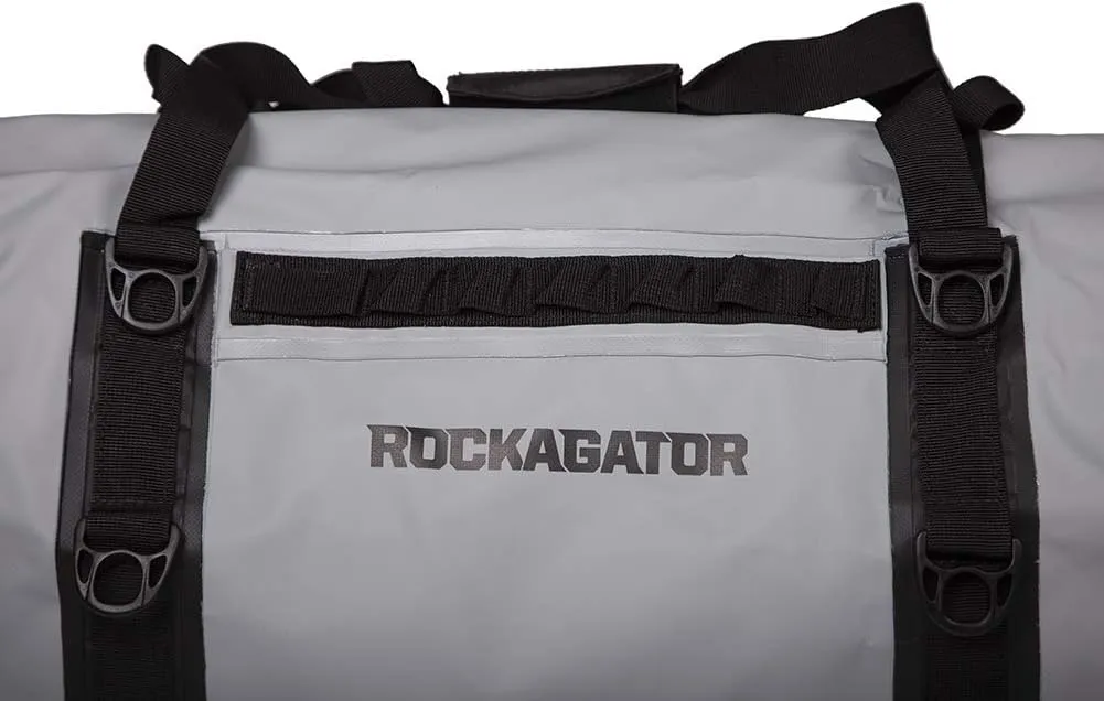 Waterproof Duffle Bag for Travel and Camping with Roll-Top Closure, Durable, All-Weather, and Versatile Dry Bag - Rockagator Mammoth Series (60 Liter, Grey/Black)