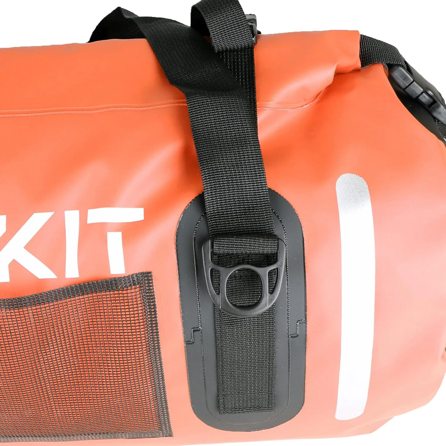 Waterproof Duffle Bag Travel Dry Bag 500D PVC for Motorcycle Tail Kayaking Rafting Boating Swimming Camping Hiking Beach Fishing (Orange, 80L)