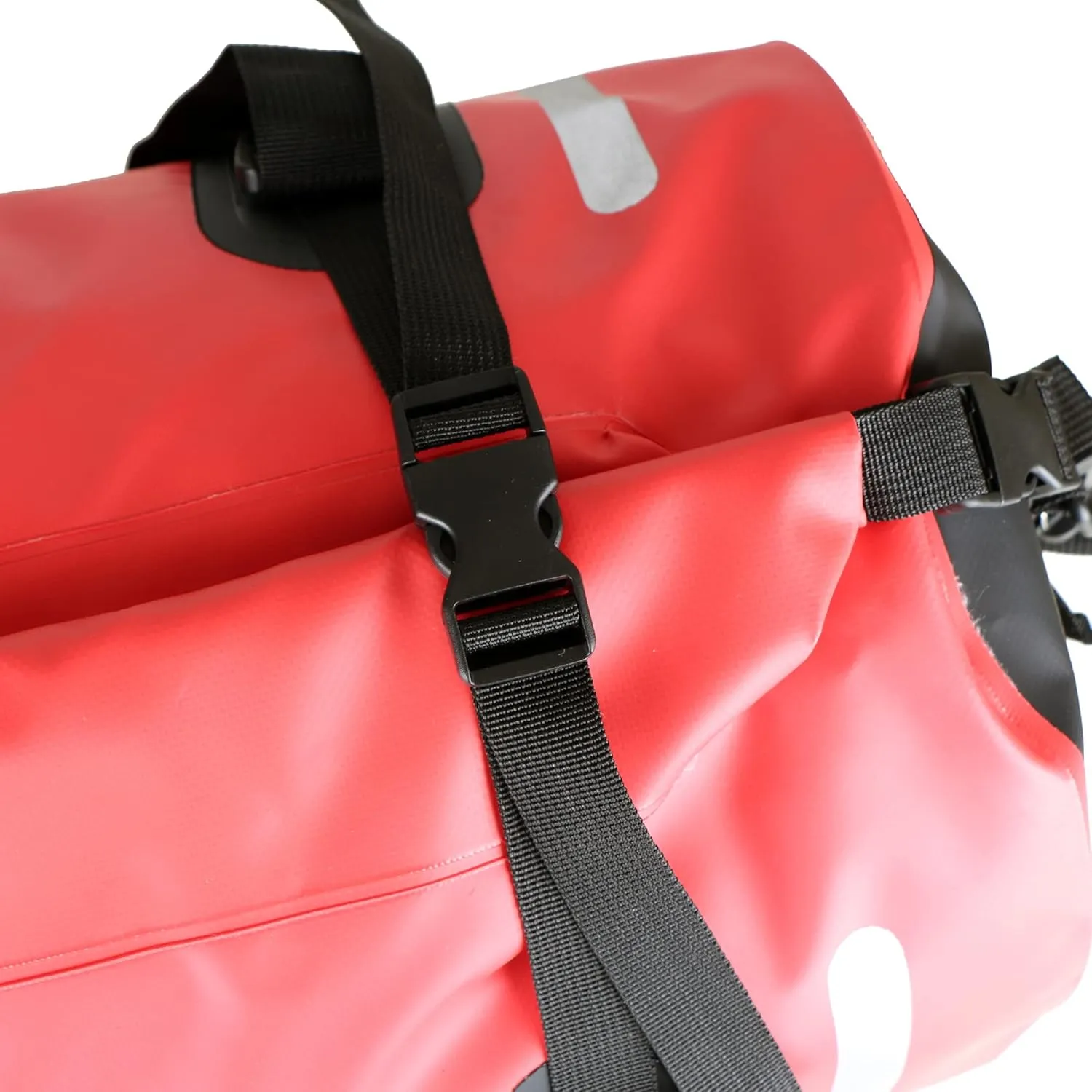 Waterproof Duffle Bag Travel Dry Bag 500D PVC for Motorcycle Tail Kayaking Rafting Boating Swimming Camping Hiking Beach Fishing (Red, 40L)