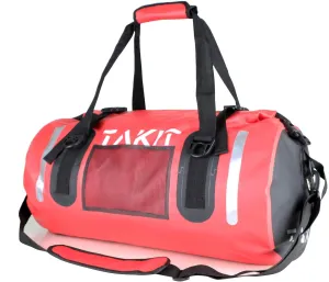 Waterproof Duffle Bag Travel Dry Bag 500D PVC for Motorcycle Tail Kayaking Rafting Boating Swimming Camping Hiking Beach Fishing (Red, 40L)
