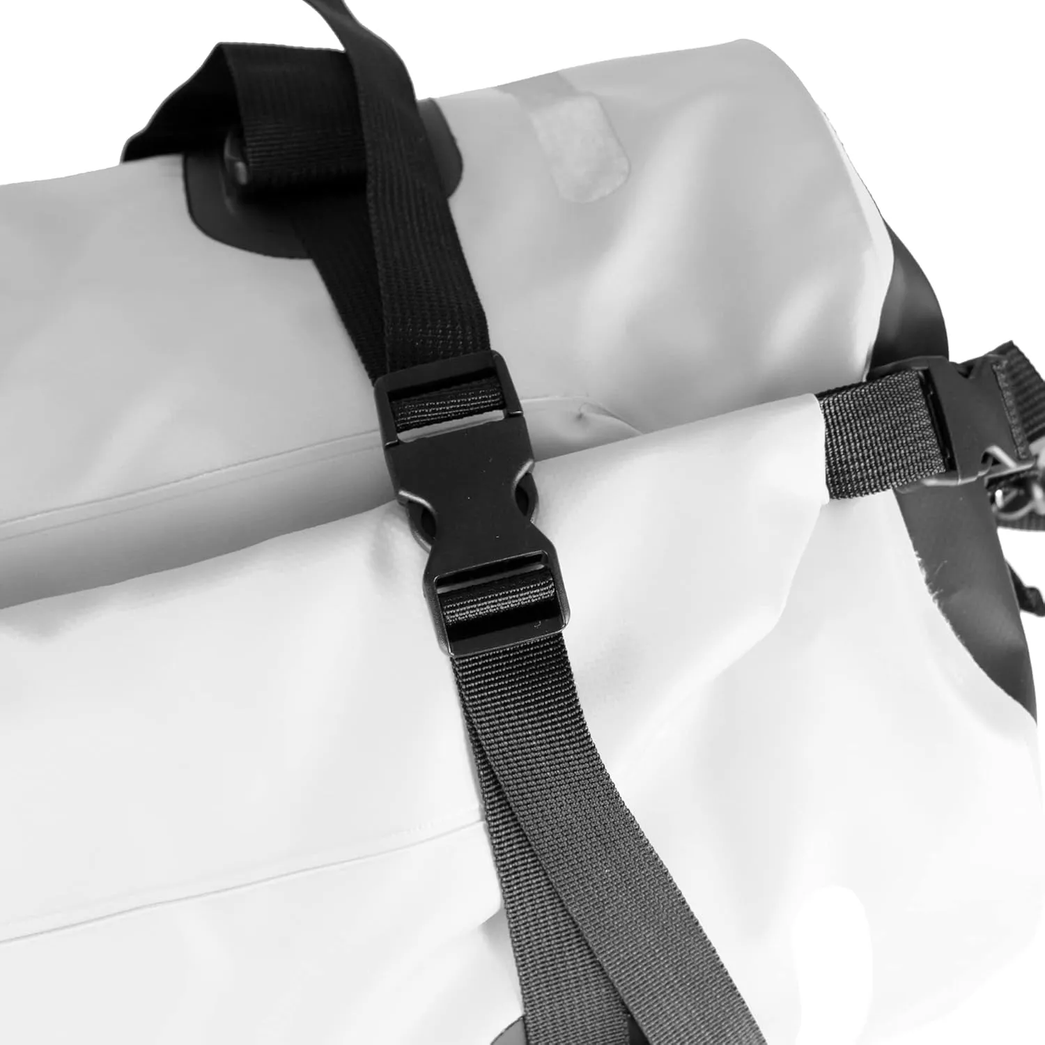 Waterproof Duffle Bag Travel Dry Bag 500D PVC for Motorcycle Tail Kayaking Rafting Boating Swimming Camping Hiking Beach Fishing (White, 40L)
