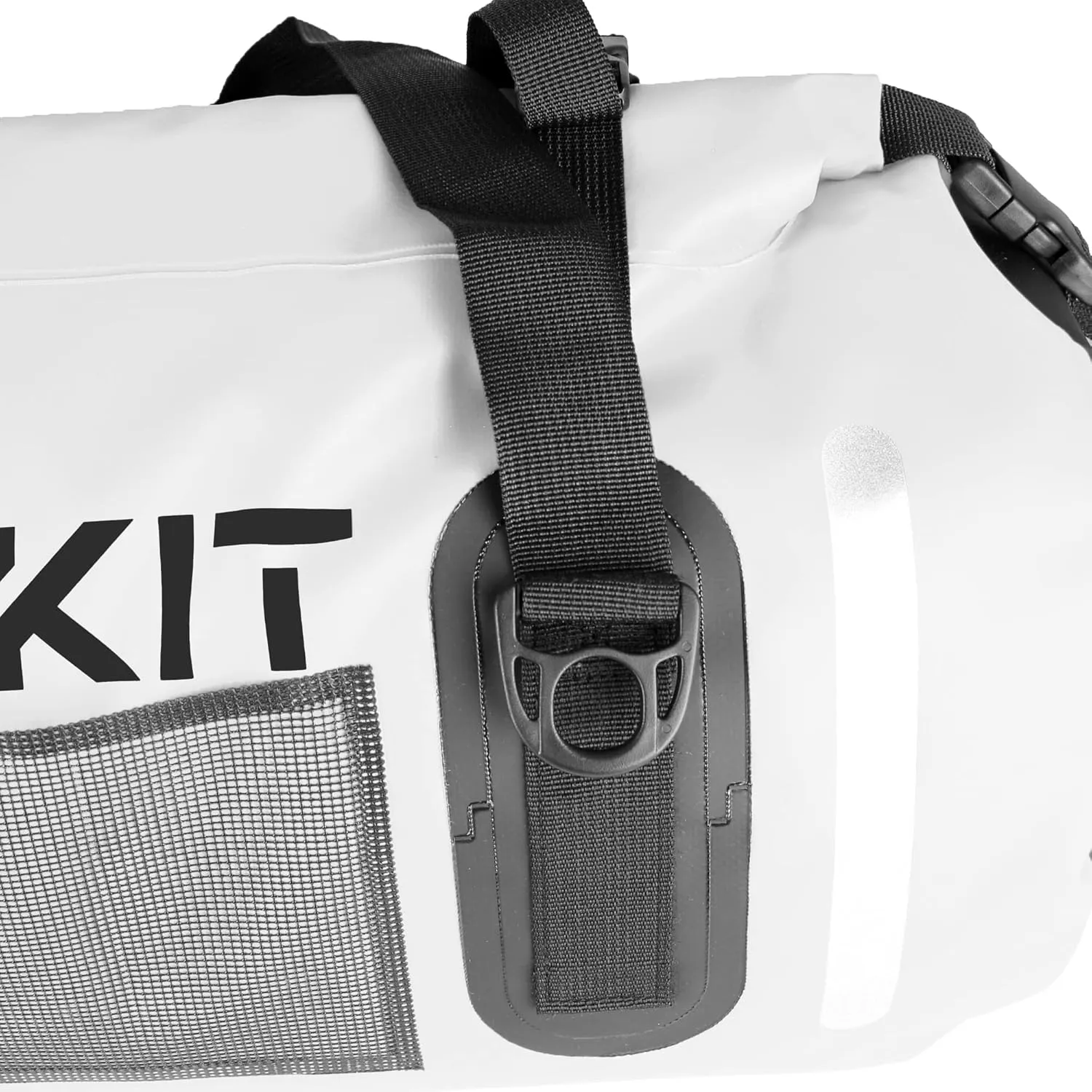 Waterproof Duffle Bag Travel Dry Bag 500D PVC for Motorcycle Tail Kayaking Rafting Boating Swimming Camping Hiking Beach Fishing (White, 40L)