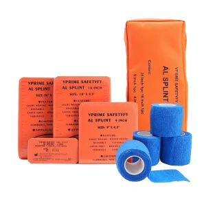 Waterproof First Aid Medical Tactical Field Splint For Bone Fracture Treatment 36" X 4.3" Orange(4, Splint Bundle)