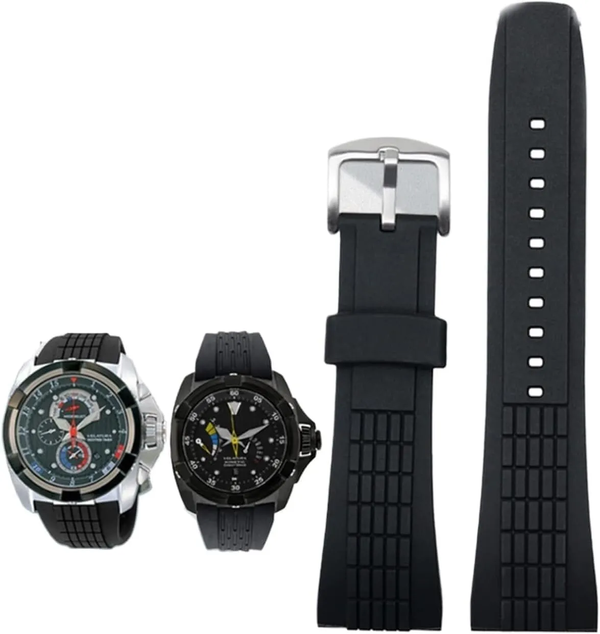Waterproof Rubber Watch Strap for Seiko SRH 006 013 SPC007 Silicone watchband with Stainless Steel Buckle