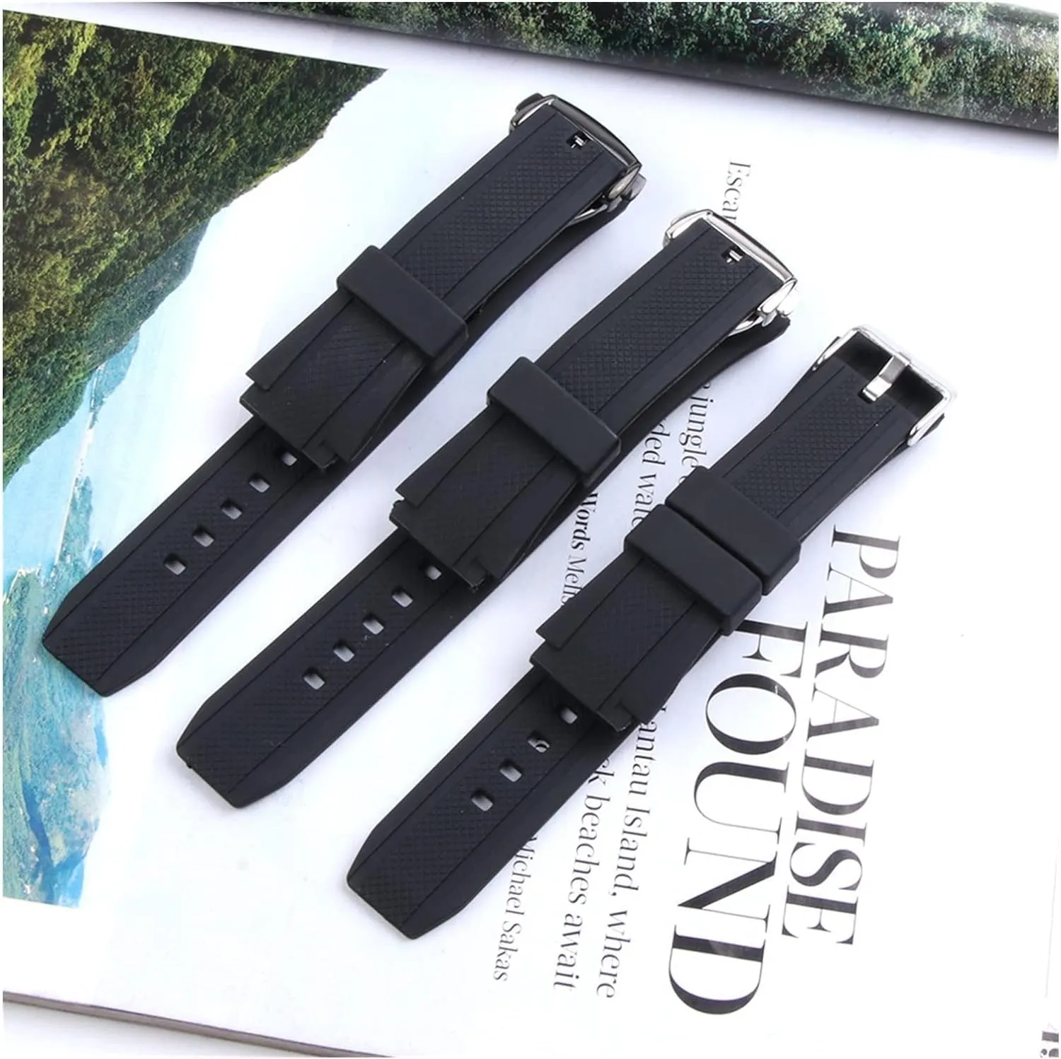 Waterproof Silicone Bracelets watch Strap For men Edifice Series EF-552 Man Rubber Watchbands with Durable Stainless Pin Buckle