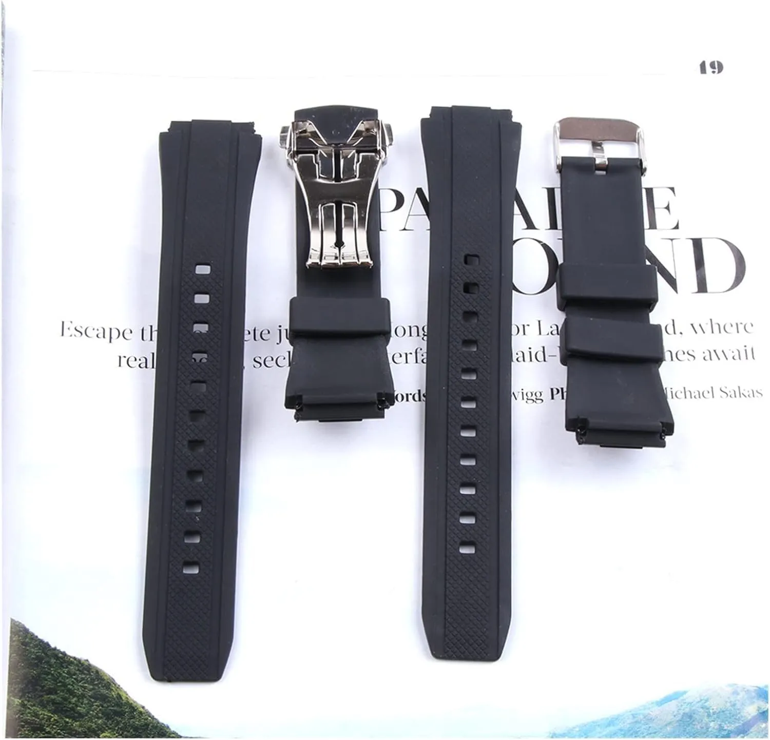 Waterproof Silicone Bracelets watch Strap For men Edifice Series EF-552 Man Rubber Watchbands with Durable Stainless Pin Buckle