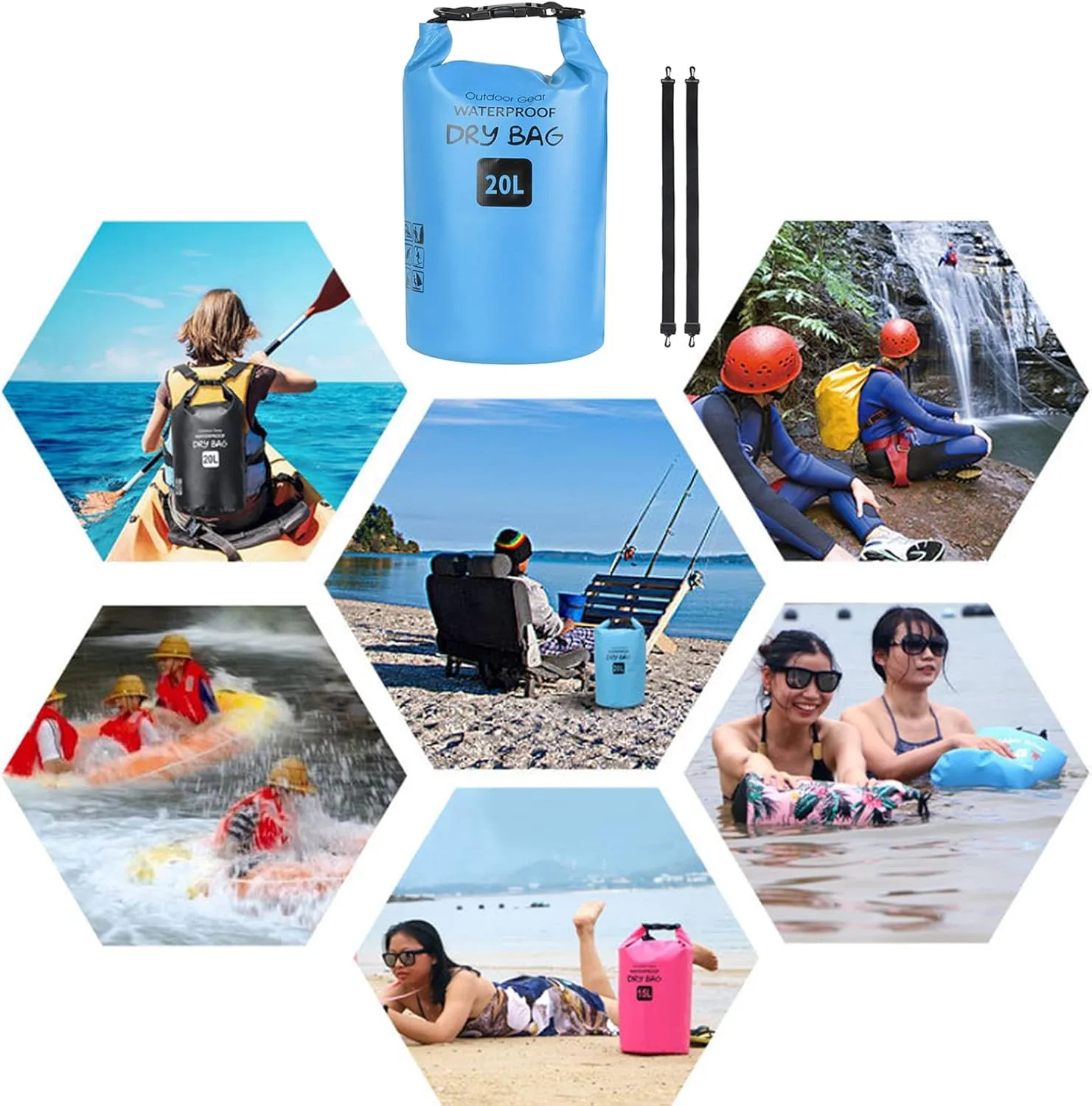 Waterproofs Dry Bag Floating Water Sacks Portable Folding Beach Storage Pack Swimming Bags Floating Dry Gear Bags