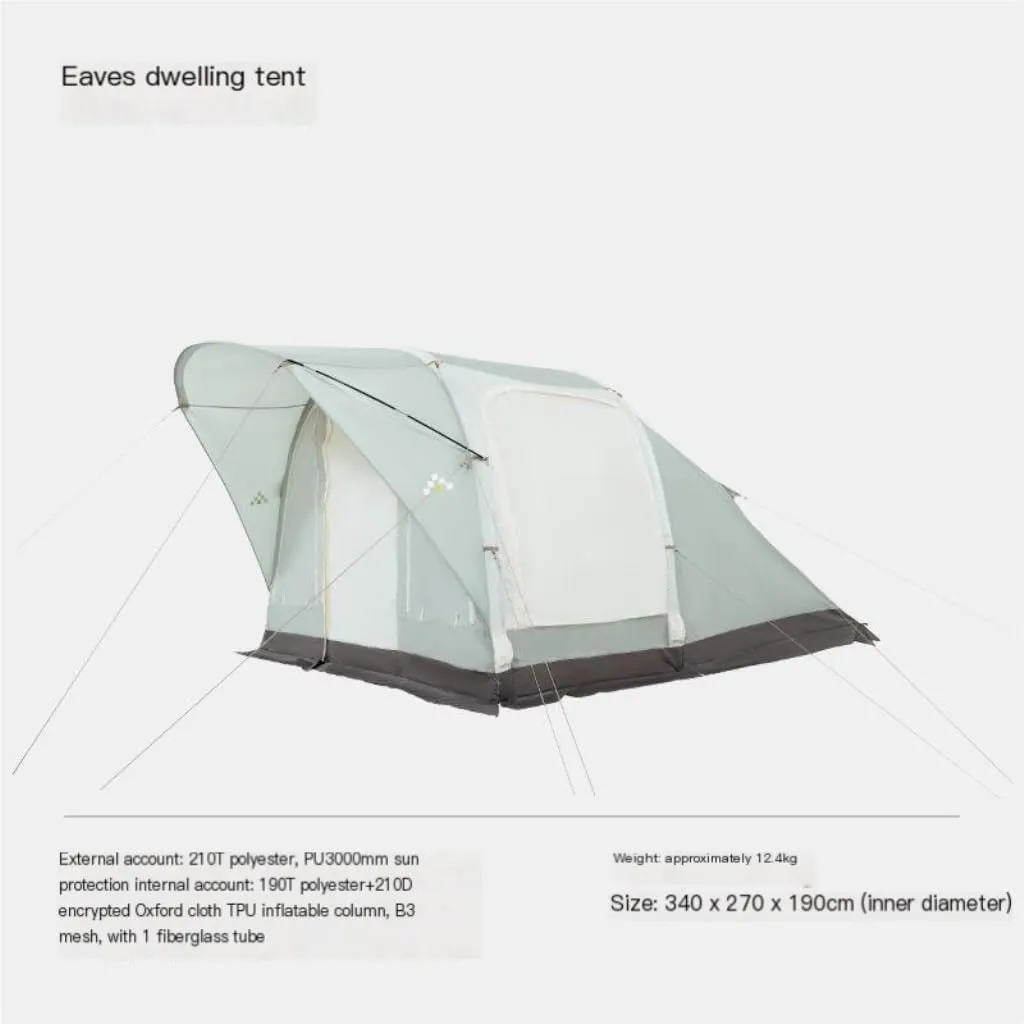 Weatherproof Tents Camping Tent 2 Rooms and 1 Living Room Inflatable Portable Foldable Rain-Proof Picnic Camping Essentials Camping and Hiking Tents