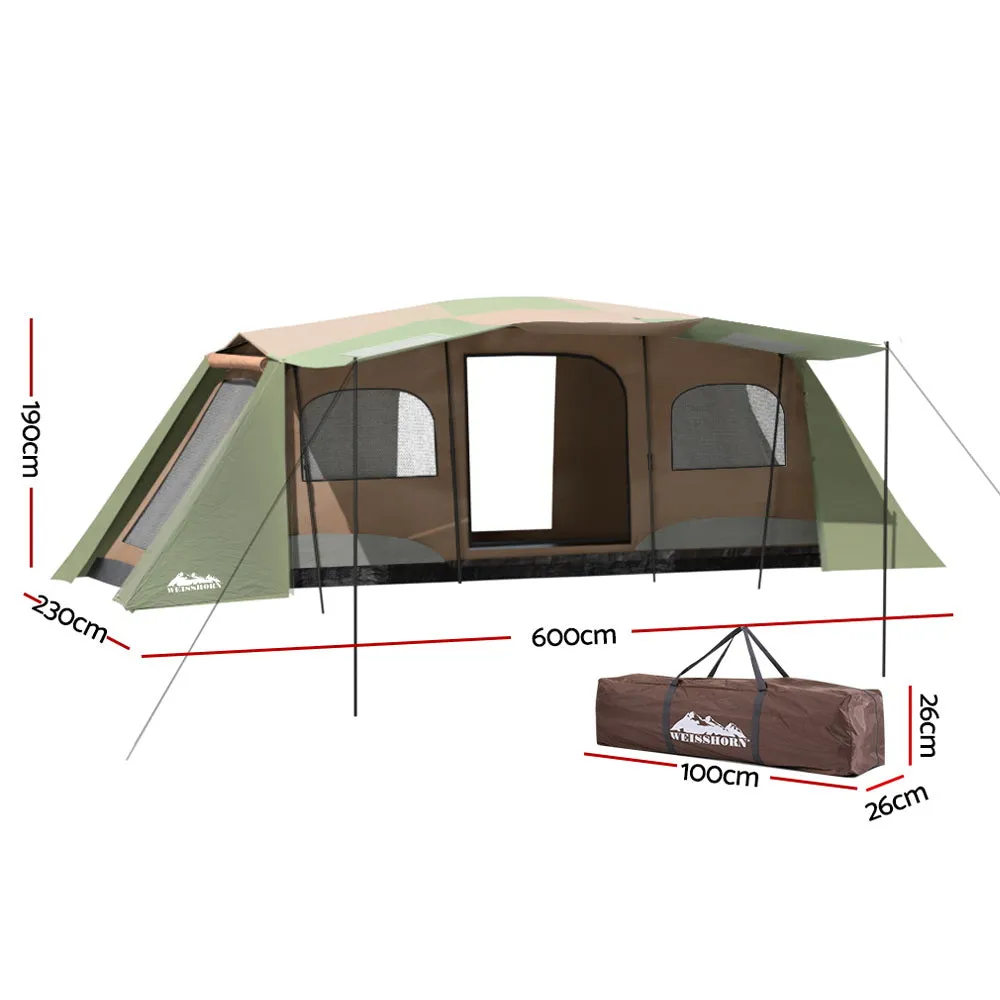 Weisshorn Instant Up Camping Tent 10 Person Outdoor Family Hiking Tents 3 Rooms-REMOTE