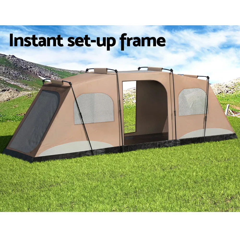 Weisshorn Instant Up Camping Tent 10 Person Outdoor Family Hiking Tents 3 Rooms-REMOTE