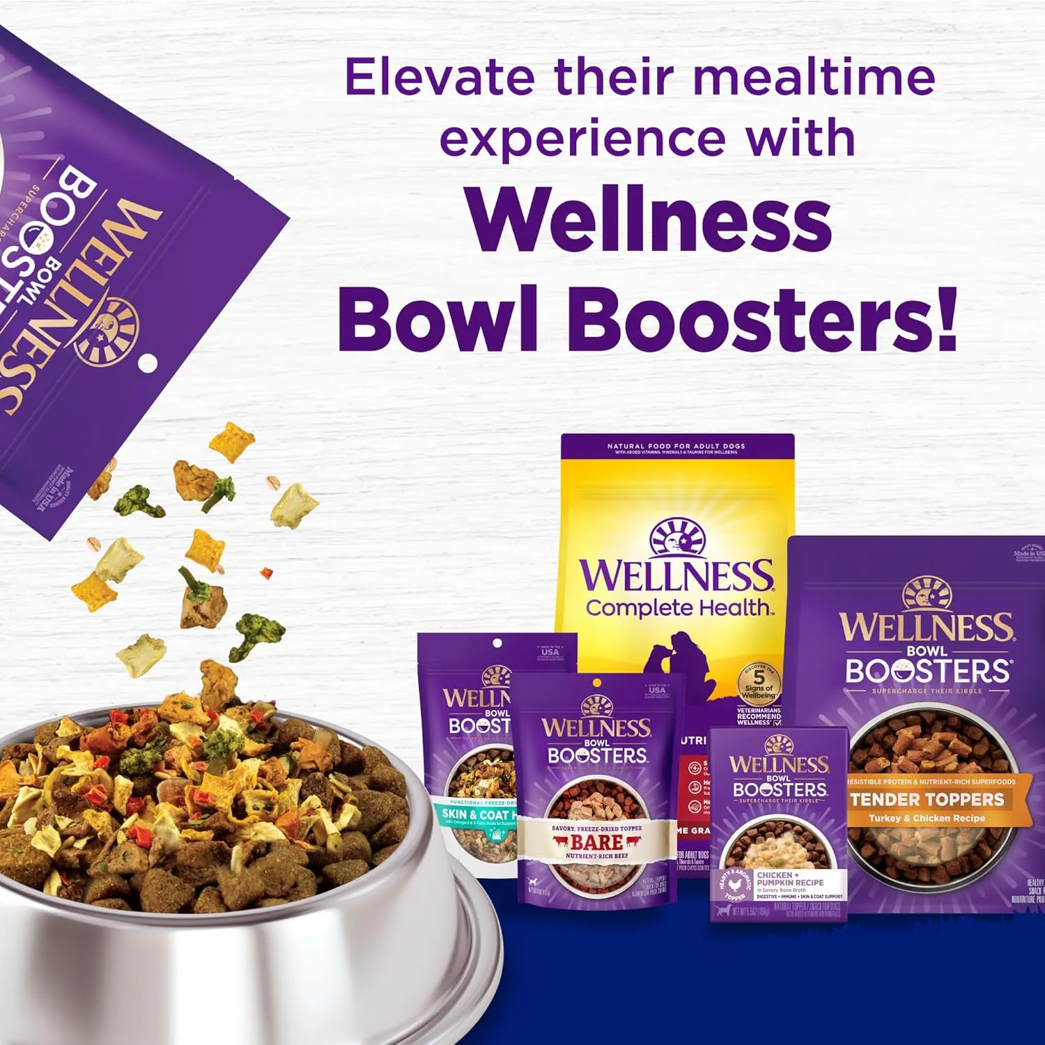 Wellness Complete Health Dry Dog Food, Large Breed, Wholesome Grains, Natural, Chicken & Brown Rice Recipe, (30-Pound Bag)