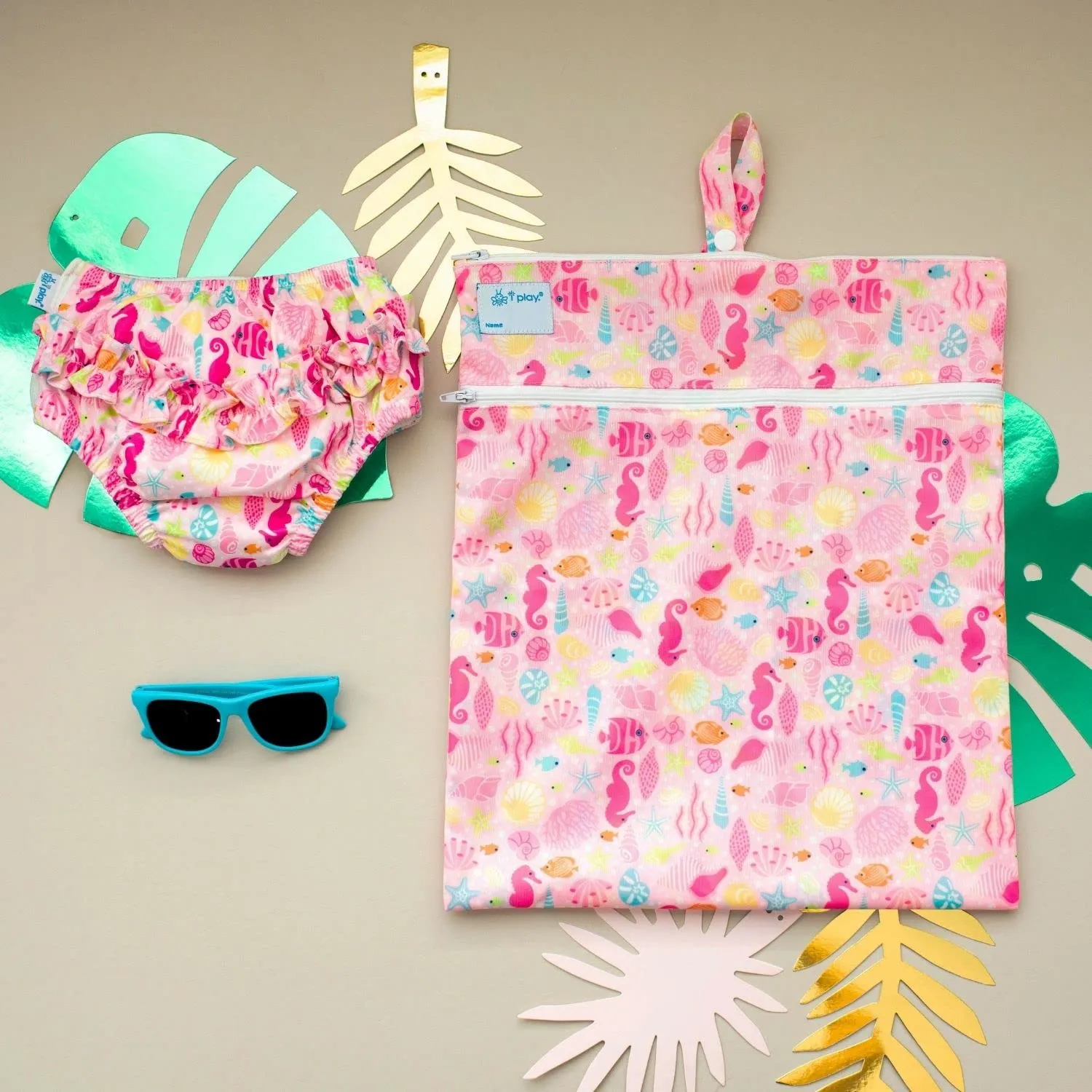 Wet & Dry Bag Stores Wet & Dry Items Separately Use for Swim wear, Diapers, Underwear, Clothes & More