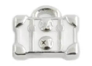White Luggage Bag Floating Charm
