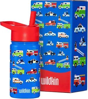 Wildkin Kids 14oz Stainless Steel Water Bottle – BPA-Free, Leakproof, Insulated, Easy-Clean - Heroes