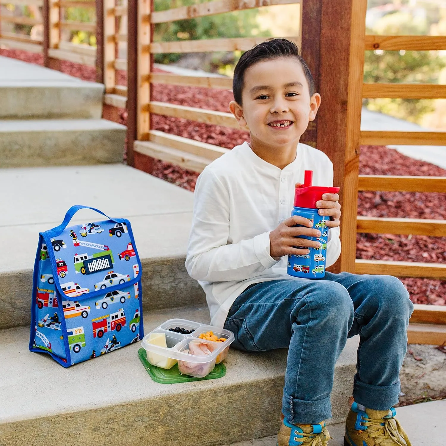 Wildkin Kids 14oz Stainless Steel Water Bottle – BPA-Free, Leakproof, Insulated, Easy-Clean - Heroes
