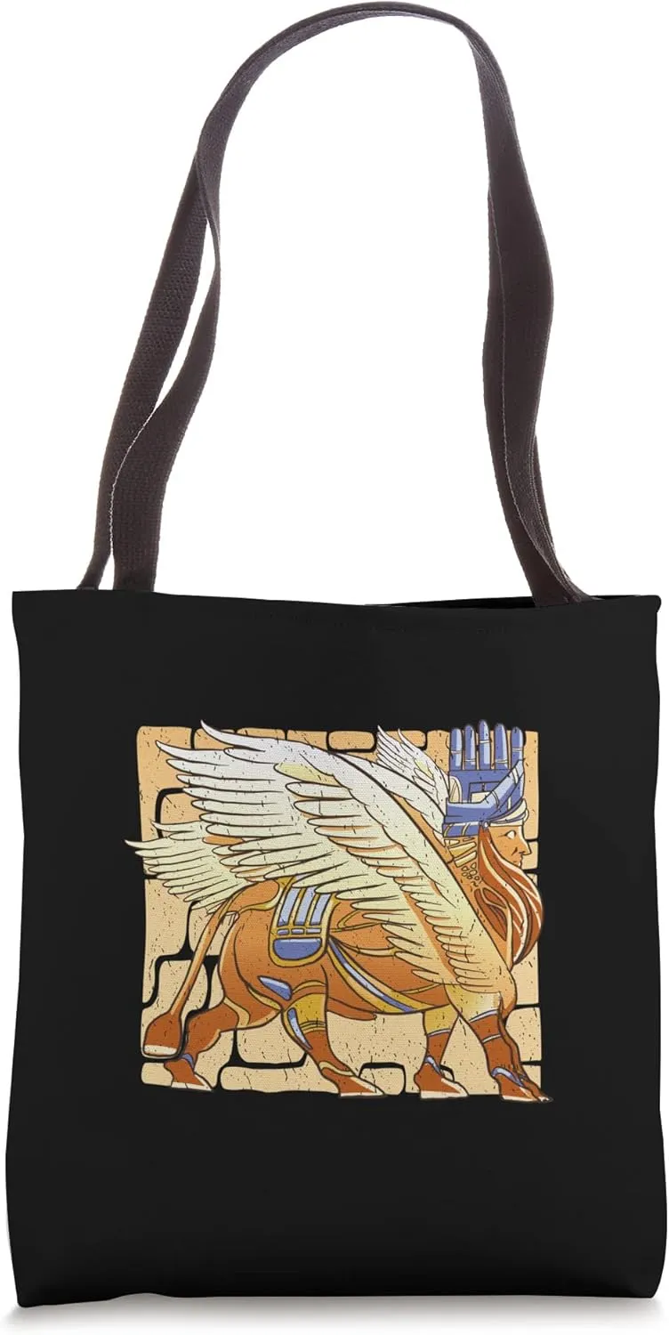 Winged Sphinx Creature Mythological Sphinx Tote Bag