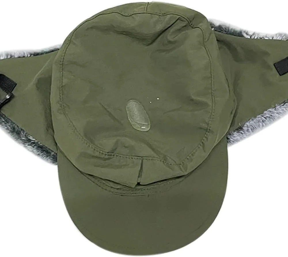 Winter Men Women Tweed Trapper Hunting Hat Elmer Fudd Army Cadet Cap Buffalo Fleece Ear Flaps