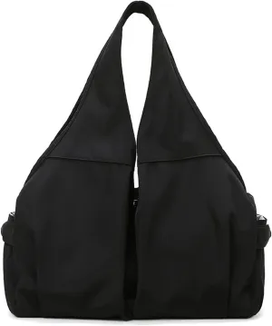 women Sports Fitness Travel Swimming Shoulder Handbag Wet Dry Isolation Pouch Bag (Black)