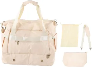 Women Sports Gym Bag Multiple Pockets Large Capacity Workout Travel Bag With Usb Charging Port For Fitness (Ivory White)