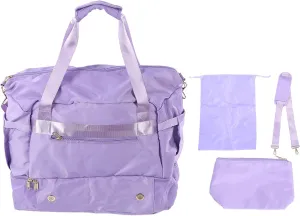 Women Sports Gym Bag Multiple Pockets Large Capacity Workout Travel Bag With Usb Charging Port For Fitness (Lavender Violet)