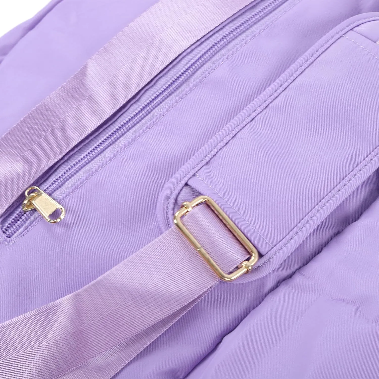 Women Sports Gym Bag Multiple Pockets Large Capacity Workout Travel Bag With Usb Charging Port For Fitness (Lavender Violet)