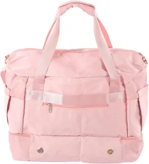 Women Sports Gym Bag Workout Travel Bag with USB Charging Port Multiple Pockets Large Capacity for Fitness Yoga (Pink)