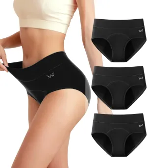 Women's Period Underwear Heavy Flow, High Absorbency Cotton Panties LeakProof Postpartum Menstrual Briefs Women Teens