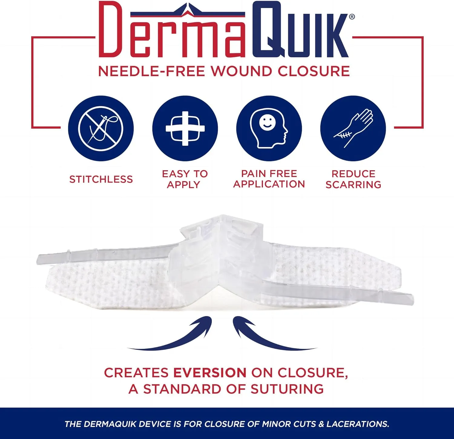 Wound Closure Strips – 3 Pack Patented Laceration Strips, Upgrade from Small Butterfly Bandages for Wound Closure, Breathable, Zip Stitchless Kit for Kids to Elderly – Home & Field Use