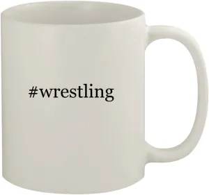 #wrestling - 11oz Ceramic White Coffee Mug, White