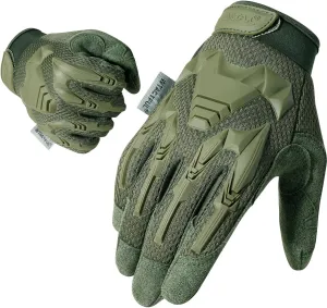 WTACTFUL Rubber Guard Tactical Gloves for Men, Breathable Comfort, Touchscreen Capable & Perfect for Outdoor Activities!