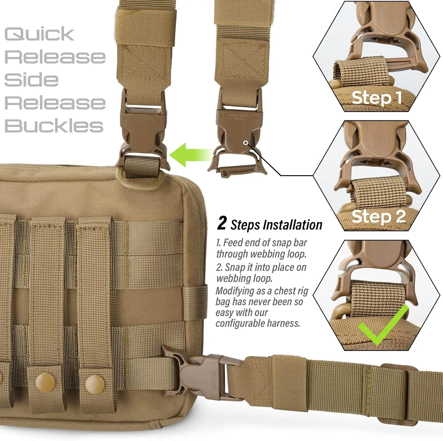 WYNEX Tactical Large Admin Pouch of Double Layer Design, Molle EDC EMT Utility Pouch with Map Sleeve Modular Tool Pouch Large Capacity Flag Patch Included