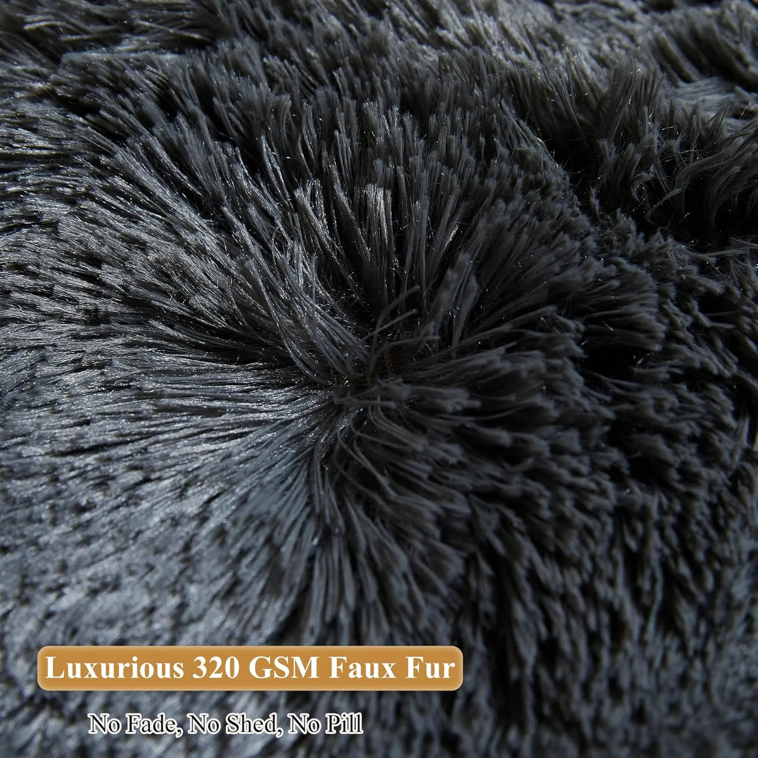 XeGe Kids Fluffy Faux Fur Bean Bag Chair Cover (No Filler), Soft Furry Stuffed Animal Storage Bean Bag Cover for Plush Toys, Shaggy Fuzzy Beanbag for Kids Teens Girls Children, Anti-Slip, Dark Grey