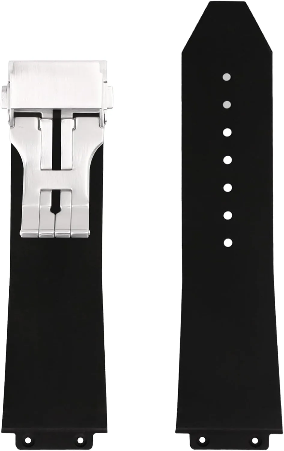 XIW Compatible for 19mm× 25mm× 22mm Hublot Big Bang Rubber Watch Band With Stainless Steel Buckle Replacement for men Silicone Wirstband Strap women Bracelet